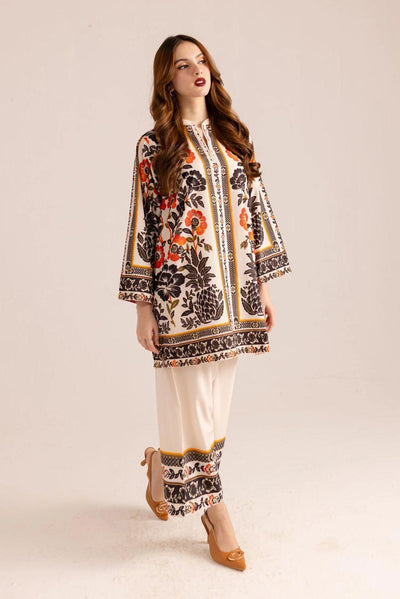 Stunning Printed Women's Stitched Shirt And Trouser Set - 2 Pcs