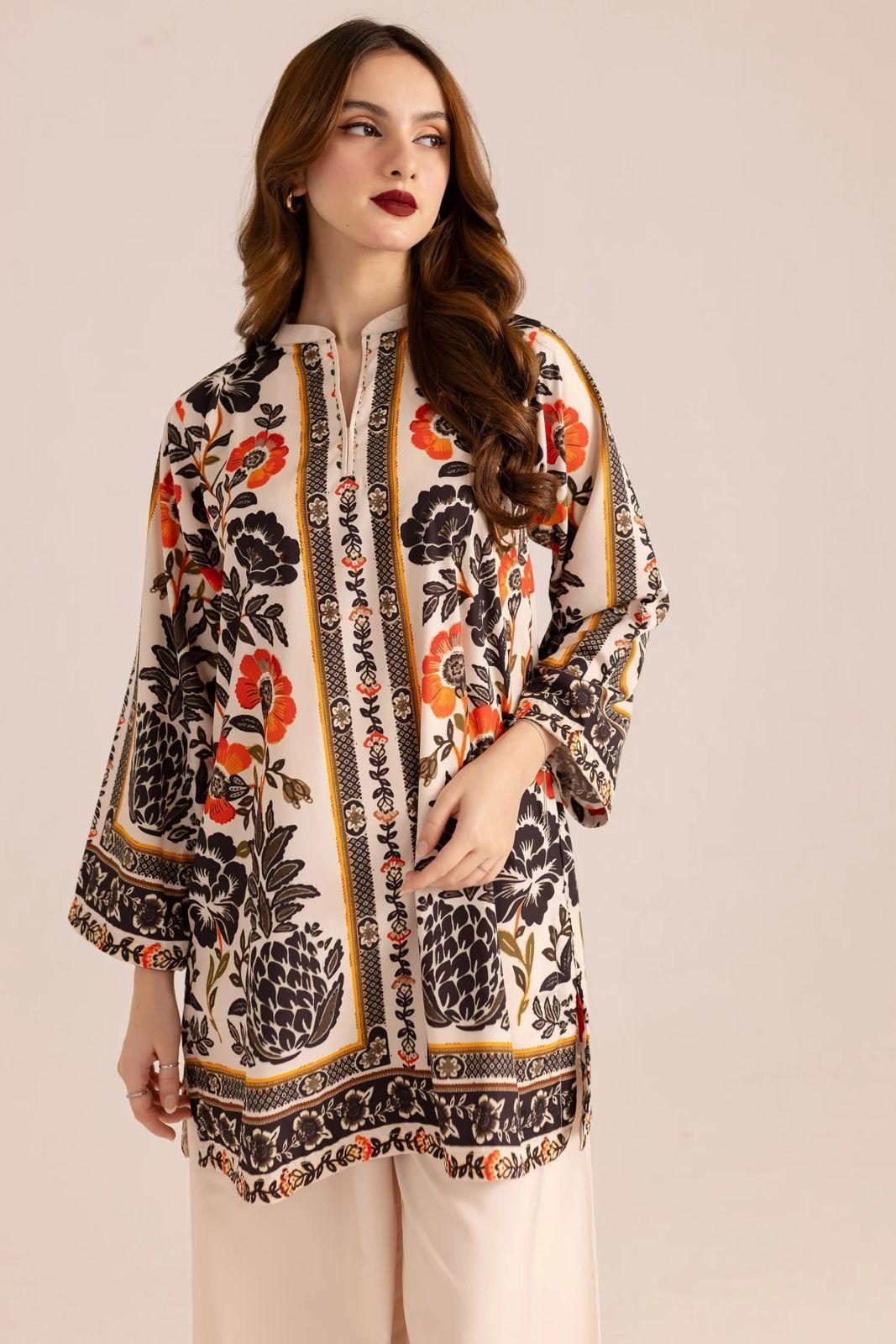 Stunning Printed Women's Stitched Shirt And Trouser Set - 2 Pcs