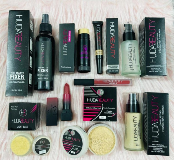 Huda Beauty Deal Pack Of 9 Best Deal For Girls (makeup Fixer , Stick Concealer ,primer , Lipstick)