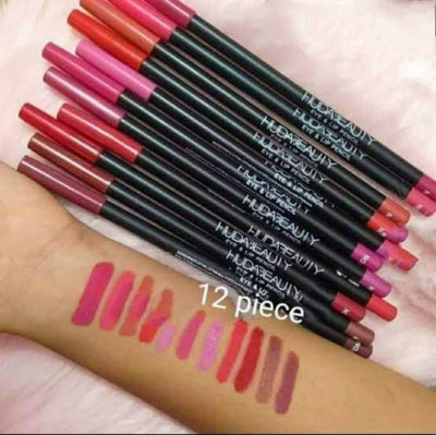 Pack Of 12 Huda Beauty Lip & Eye Pencils